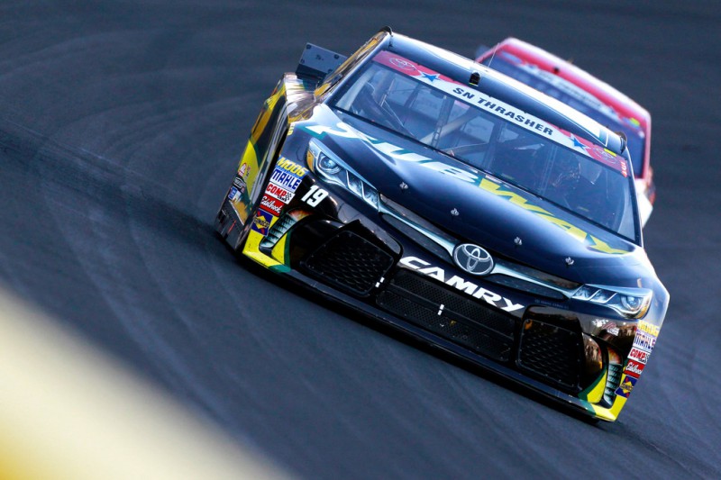 Carl Edwards, driver of the #19 Subway Toyota, races during the NASCAR Sprint Cup Series Coca-Cola 600 at Charlotte Motor Speedway on May 24, 2015 in Charlotte, North Carolina. 