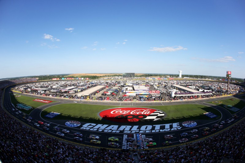 A general view of the speedway at the start of the NASCAR Sprint Cup Series Coca-Cola 600 at Charlotte Motor Speedway on May 24, 2015 in Charlotte, North Carolina.
