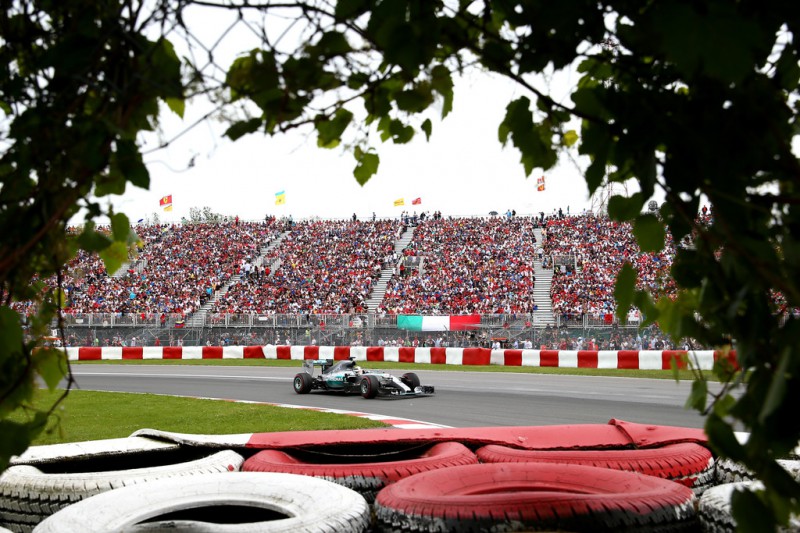 Lewis Hamilton of Great Britain and Mercedes GP drives during the Canadian Formula One Grand Prix at Circuit Gilles Villeneuve on June 7, 2015 in Montreal, Canada. 