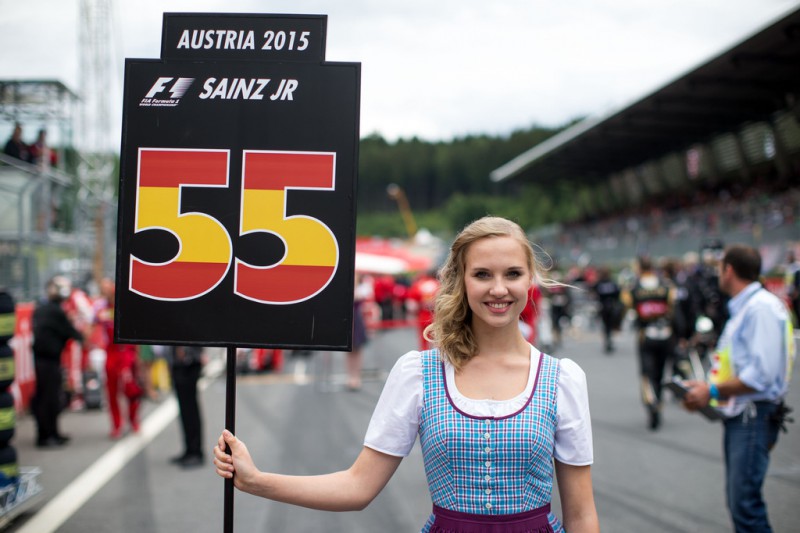 Scuderia Toro Rosso Grid Girls during the Formula One Grand Prix of Austria at Red Bull Ring on June 21, 2015 in Spielberg, Austria. 