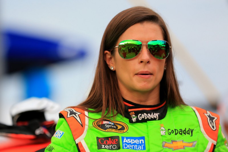 Danica Patrick, driver of the #10 GoDaddy Chevrolet, takes part in pre-race ceremonies for the NASCAR Sprint Cup Series Quaker State 400 presented by Advance Auto Parts at Kentucky Speedway on July 11, 2015 in Sparta, Kentucky. Danica Patrick, driver of the #10 GoDaddy Chevrolet, takes part in pre-race ceremonies for the NASCAR Sprint Cup Series Quaker State 400 presented by Advance Auto Parts at Kentucky Speedway on July 11, 2015 in Sparta, Kentucky.
