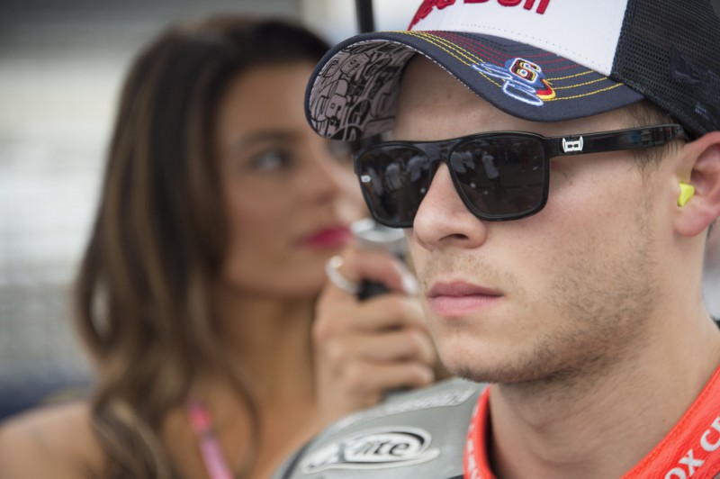 Stefan Bradl of Germany and Factory Aprilia Gresin prepares to start from the grid during the MotoGP race during the MotoGp Red Bull U.S. Indianapolis Grand Prix - Race at Indianapolis Motor Speedway on August 9, 2015 in Indianapolis, Indiana. 