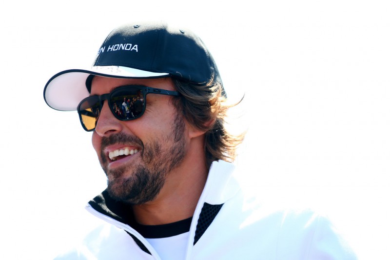 Fernando Alonso of Spain and McLaren Honda takes part in the drivers' paradse before the Formula One Grand Prix of Belgium at Circuit de Spa-Francorchamps on August 23, 2015 in Spa, Belgium. 