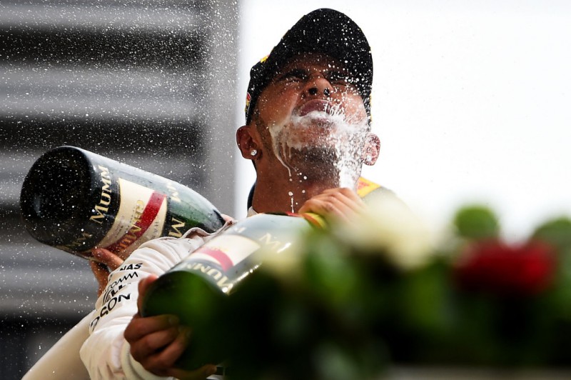 Lewis Hamilton of Great Britain and Mercedes GP celebrates after winning the Formula One Grand Prix of Belgium at Circuit de Spa-Francorchamps on August 23, 2015 in Spa, Belgium. Lewis Hamilton of Great Britain and Mercedes GP celebrates after winning the Formula One Grand Prix of Belgium at Circuit de Spa-Francorchamps on August 23, 2015 in Spa, Belgium.