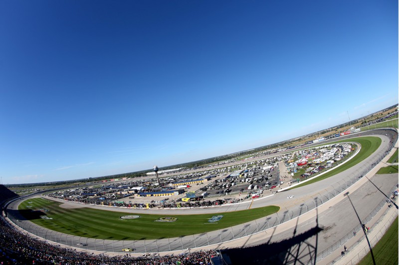 A general view of the NASCAR Sprint Cup Series myAFibRisk.com 400 at Chicagoland Speedway on September 20, 2015 in Joliet, Illinois. A general view of the NASCAR Sprint Cup Series myAFibRisk.com 400 at Chicagoland Speedway on September 20, 2015 in Joliet, Illinois.