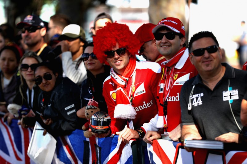 Australian Grand Prix fans. Australian Grand Prix fans.