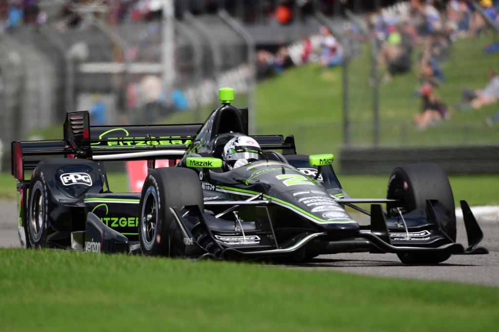 Josef Newgarden celebrates after winning the Indy Grand Prix of Alabama auto race, Sunday, April 23, 2017, in Birmingham, Alabama. Josef Newgarden celebrates after winning the Indy Grand Prix of Alabama auto race, Sunday, April 23, 2017, in Birmingham, Alabama.
