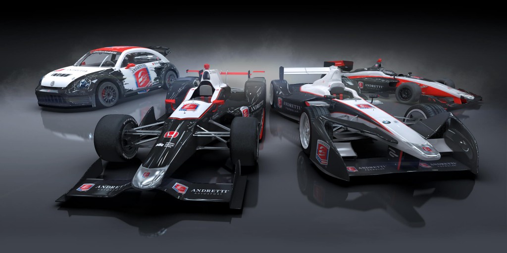 Andretti Autosport title image: Rallycross, IndyCar, Formula E. Andretti Autosport title image: Rallycross, IndyCar, Formula E.