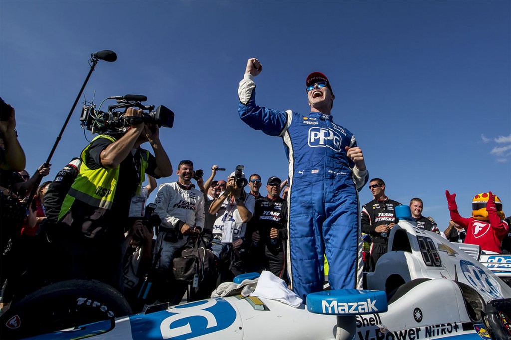 Winner of the race, Josef Newgarden. Winner of the race, Josef Newgarden.