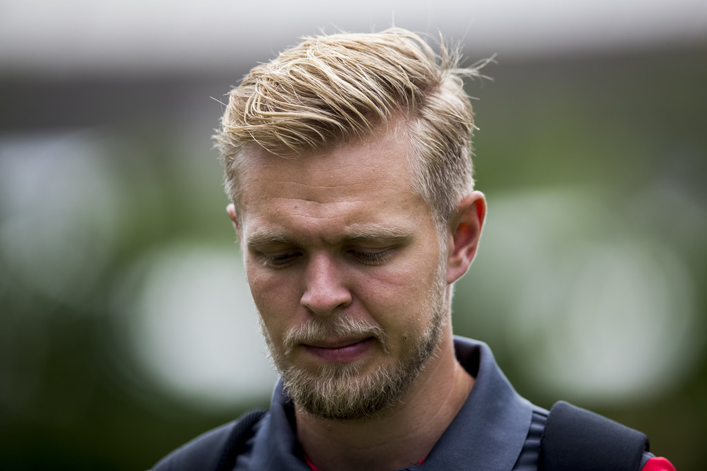 Kevin Magnussen of Denmark and Haas F1 walks in the Paddock during previews ahead of the Formula One Grand Prix of Singapore at Marina Bay Street Circuit on September 14, 2017 in Singapore. Kevin Magnussen of Denmark and Haas F1 walks in the Paddock during previews ahead of the Formula One Grand Prix of Singapore at Marina Bay Street Circuit on September 14, 2017 in Singapore.
