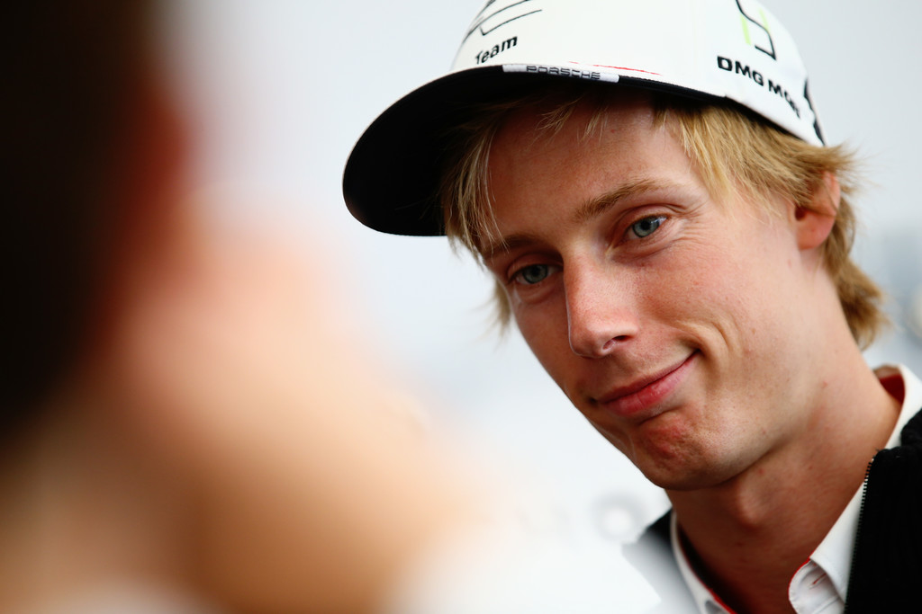 Brendon Hartley of New Zealand and Porsche Team is interviewed at a media session prior to qualifying for the Le Mans 24 Hour race at the Circuit de la Sarthe on June 16, 2016 in Le Mans, France. Brendon Hartley of New Zealand and Porsche Team is interviewed at a media session prior to qualifying for the Le Mans 24 Hour race at the Circuit de la Sarthe on June 16, 2016 in Le Mans, France.
