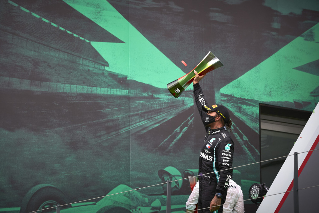 Lewis Hamilton broke Michael Schumacher’s record for most career race wins in Formula 1 after scoring a 92nd win at 2020 Portuguese Grand Prix. Lewis Hamilton broke Michael Schumacher’s record for most career race wins in Formula 1 after scoring a 92nd win at 2020 Portuguese Grand Prix.