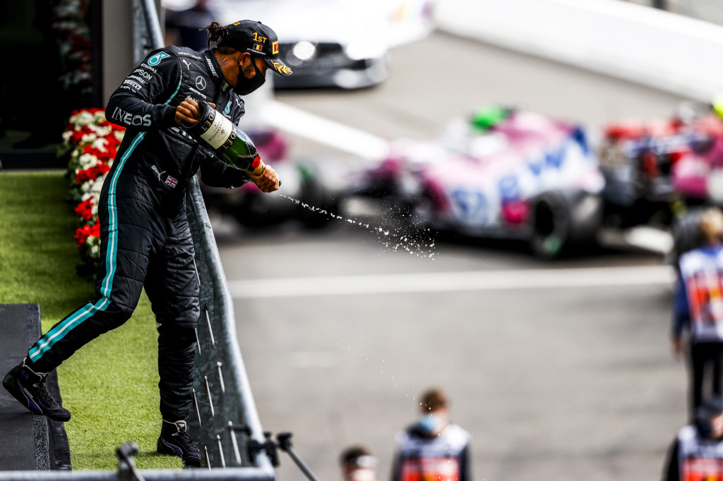 Lewis Hamilton made it five wins from seven races in 2020 with victory at Spa-Francorchamps. Lewis Hamilton made it five wins from seven races in 2020 with victory at Spa-Francorchamps.