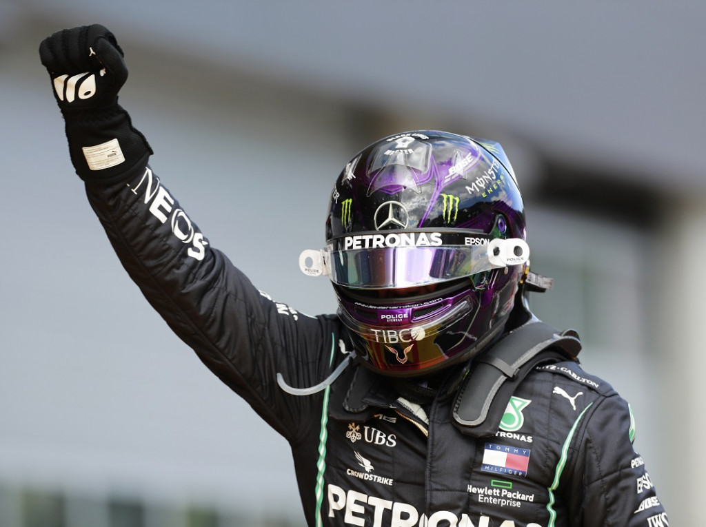 Lewis Hamilton celebrates winning Sunday at the Red Bull Ring. Lewis Hamilton celebrates winning Sunday at the Red Bull Ring.